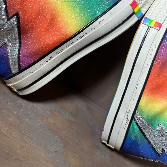 Converse Womens Chuck 70 Pride Athletic Shoes Rainbow 165713C High Top 8.5M - Picture 6 of 12